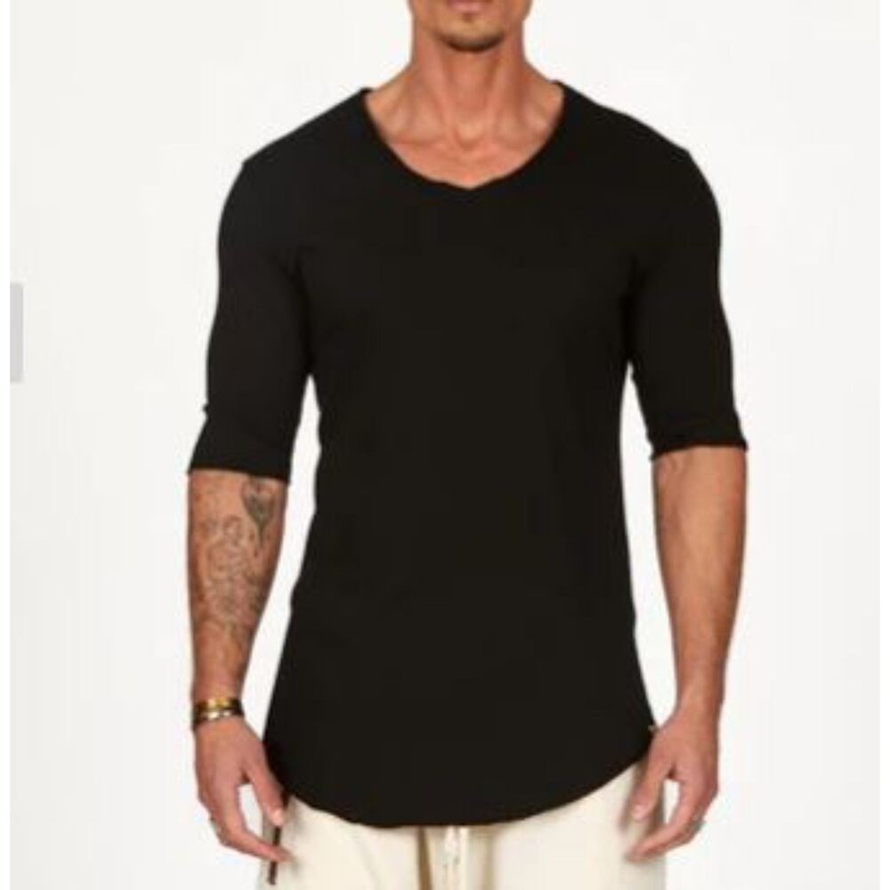 One Golden Thread Tencel Supima Cotton V-Neck Tree Shirt Unisexy M Ethic Source